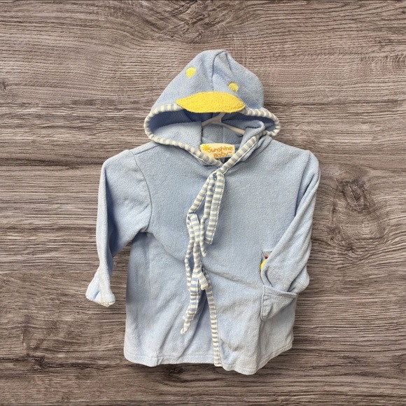 Blue Hooded Baby fizzy swim cover up with Duck Design. Excl cndtn. Ofrs wlcm! - Picture 3 of 10